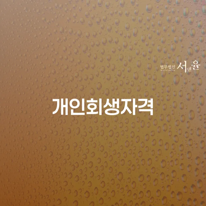 개인신용회복제도 채무조정제도을 이용하여 지식을