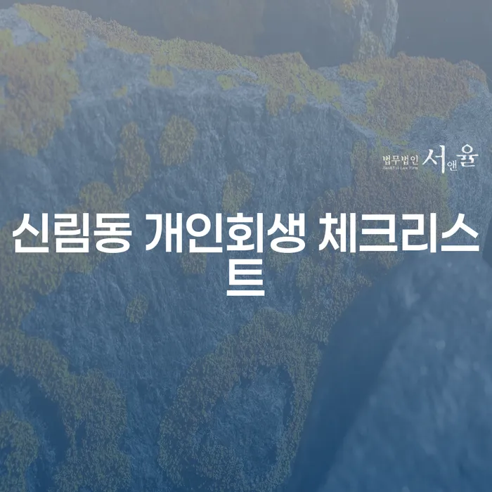 신림동 개인회생 체크리스트