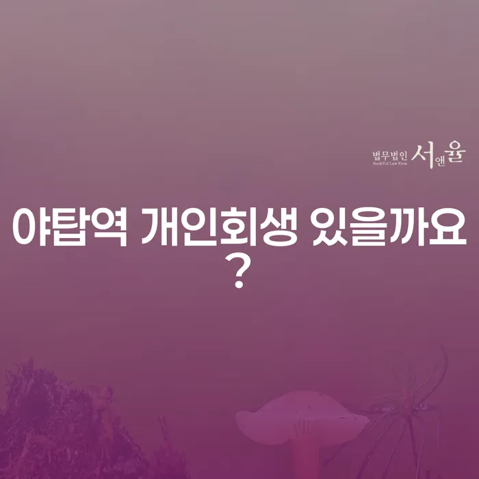 야탑역 개인회생 있을까요?