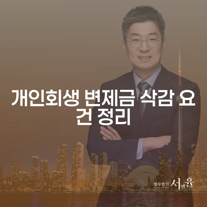 개인회생 변제금 삭감 요건, 정말 가능할까요?