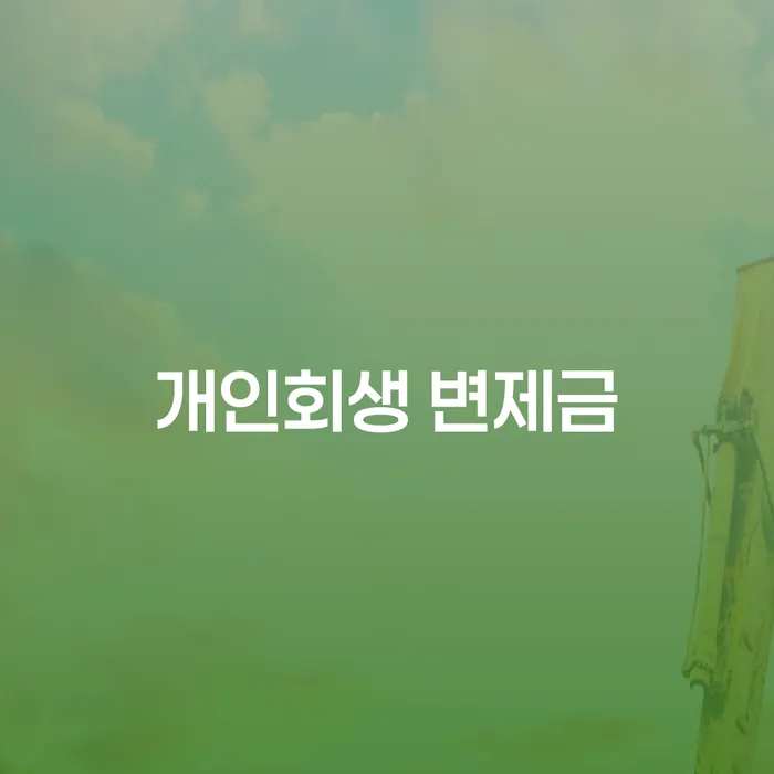 개인회생 변제금 어떻게 해야 할까요?